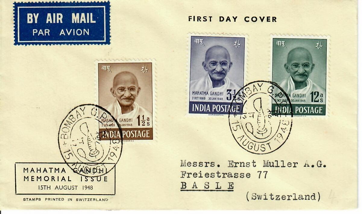 Tutti i francobolli: Brief, Indien 1948 – Usato da Hochdorf venduto da Ziegel-16