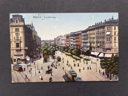 AK Wien I. Schottenring gelaufen 1911
