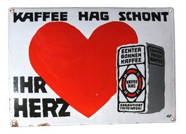 Kaffee Hag Ihr Herz Emailschild Megaschild Werbeschild