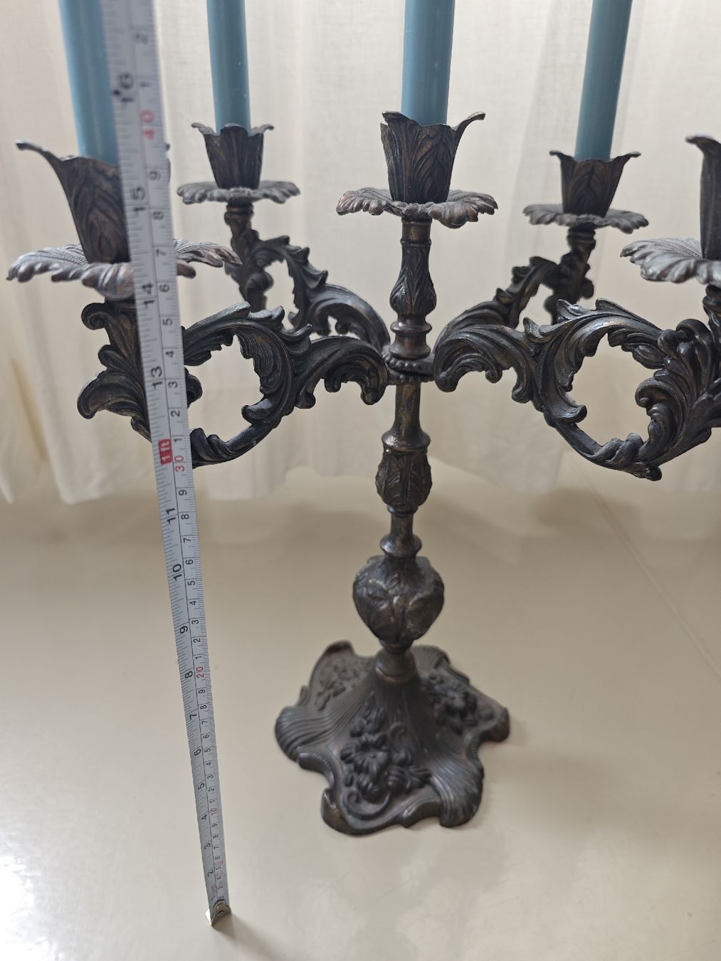 Kerzenständer: Antiker 5-armiger Kerzenständer, Bronze, Vintage – Gebraucht aus Zürich von 456666 4