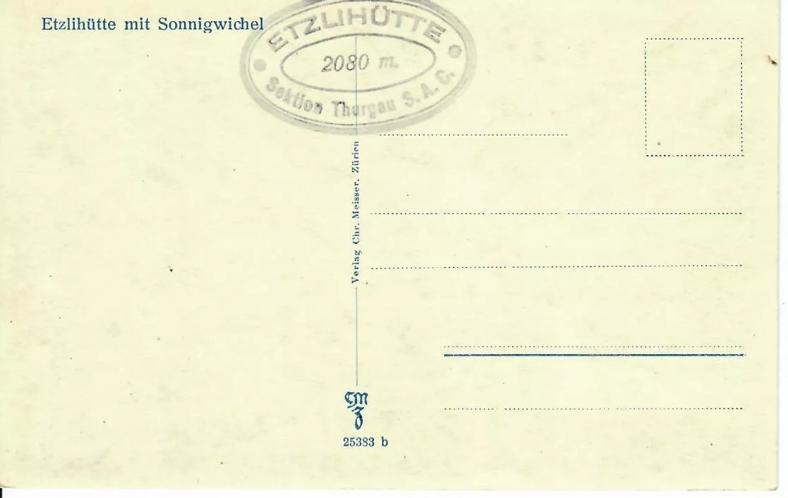 Cartoline postali: Etzlihütte – Usato da Hochdorf venduto da Ziegel-16 1