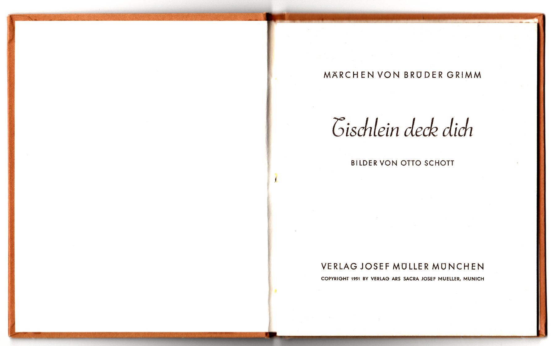 Libri: Brüder Grimm / Otto Schott - Tischlein .... deck dich - 1951 – Usato da Zürich venduto da Adebar0 1