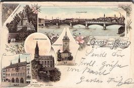 ^Litho Basel , 5 bild , gel. 1897