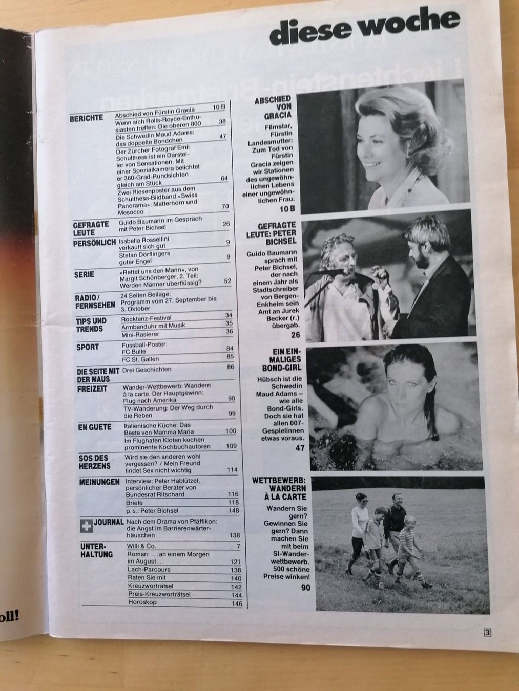 Riviste & Magazine: Schweizer Illustrierte vom 20.9.1982 – Usato da Rüfenacht BE venduto da Lubomir03 1