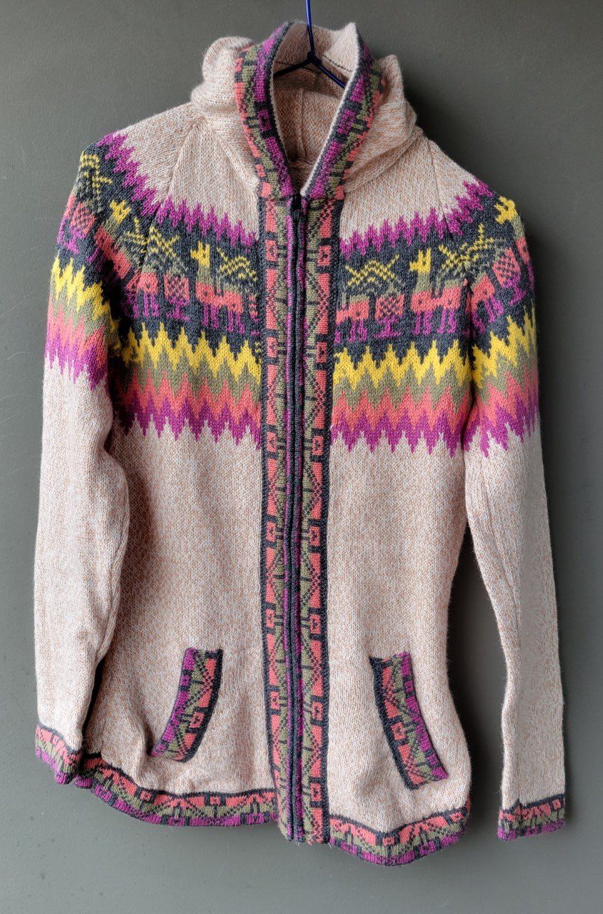Giacche: wunderschöner Alpaca Strickjacke Pulli Gr.38-40, Neu!!! – Nuovo (secondo la descrizione) da Lima- Peru venduto da Alpaka-Haus