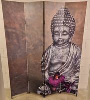 Paravent faltbar zweiseitig mit Buddha