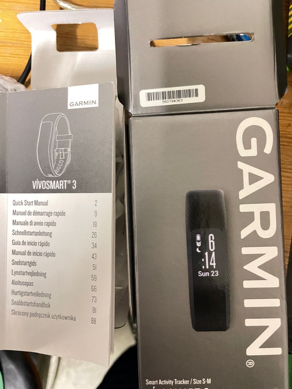 Garmin Smartwatch: GARMIN  VIVOSMART 3 – Nuovo e nell'imballaggio originale da Banco venduto da lorenzetti