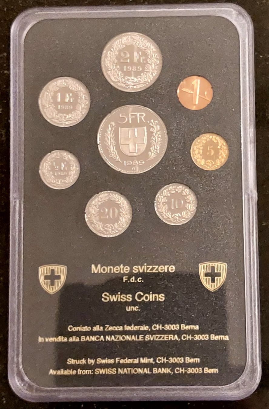 Tutti le monete: Münzsatz Schweiz 1989 stgl. – Nuovo (secondo la descrizione) da Arch venduto da coinsandmore
