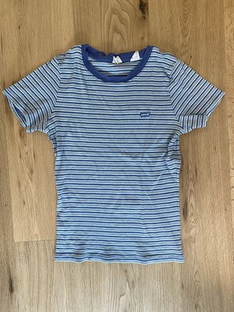 T-Shirt Levi's gestreift blau weiss