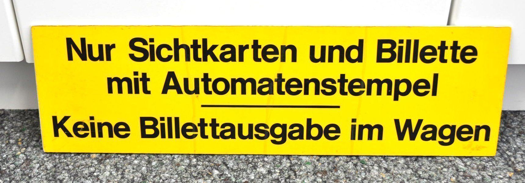 Insegne: Wechselschild eines Verkehrsbetriebes – Usato da Uerkheim venduto da fabulafero