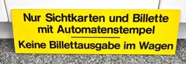 Wechselschild eines Verkehrsbetriebes
