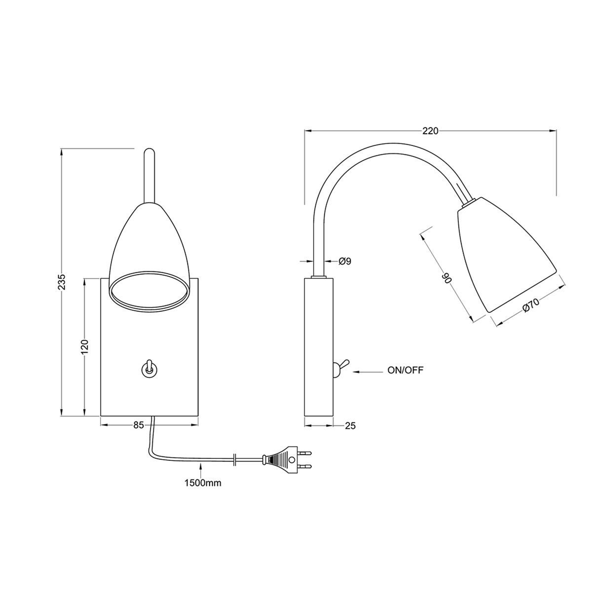Lampen: Wandleuchte, Messing, 23 cm Höhe, IP20 – Neu (gemäss Beschreibung) aus Kreuzlingen von Smart-Light 5
