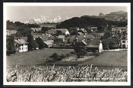 Schwarzenburg, Ortsansicht mit Eiger, M
