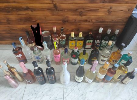 Spirituosen Flaschen Mix verschiedene Marken und Grössen