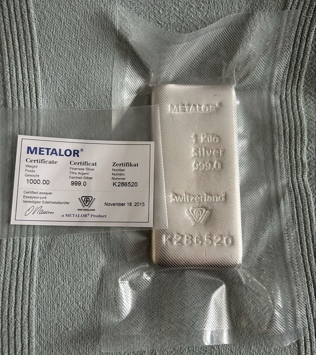 Edelmetalle: 1Kg Metalor Echtsilber 999 – Neu und originalverpackt aus Vilters von Nohausi77