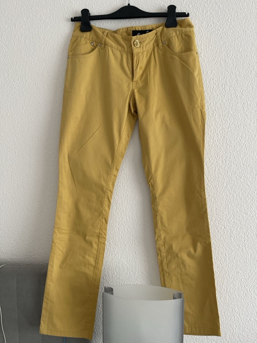 Pantaloni: Trausers - Mustard Q-OS Satin, Stylish and Unique! – Nuovo (secondo la descrizione) da Winterthur venduto da shp_xcc5