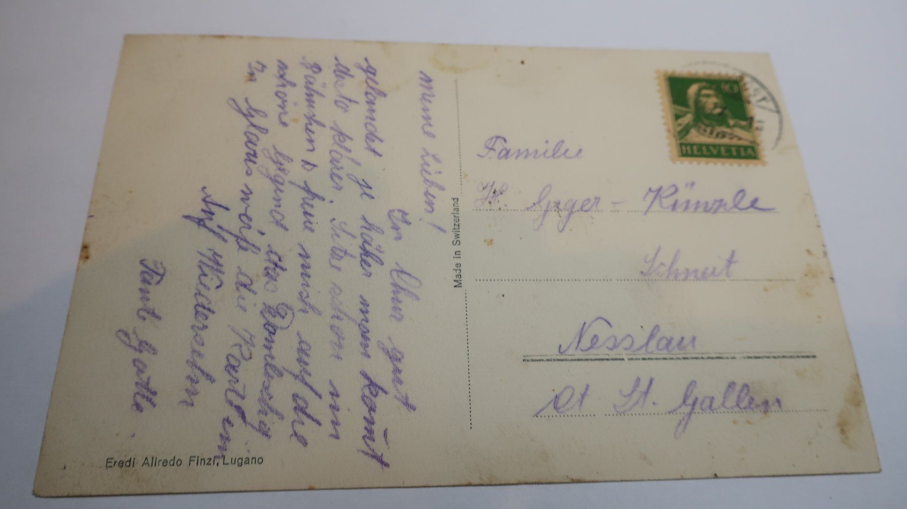 Ansichtskarten: Celerina & Samaden  1927 – Gebraucht aus Cormoret von Pascalll2001 6