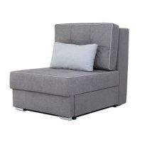 Bettsofa Sessel OKTO Stoff grau Liegefläche 90 x 190 cm