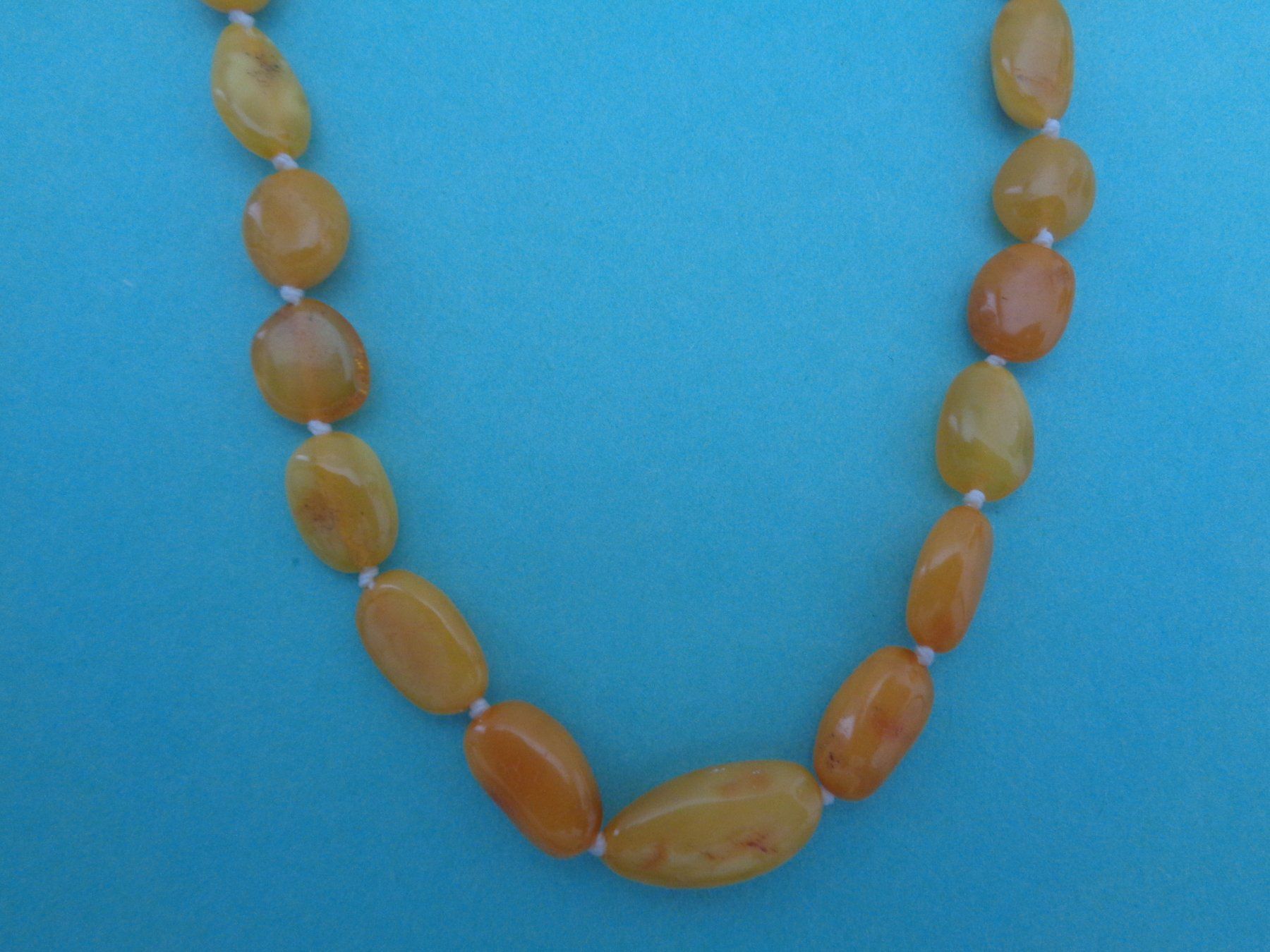 Catenine: Natur Bernstein Butterscotch Kette 45 cm. – Usato da Chur venduto da omonia 1