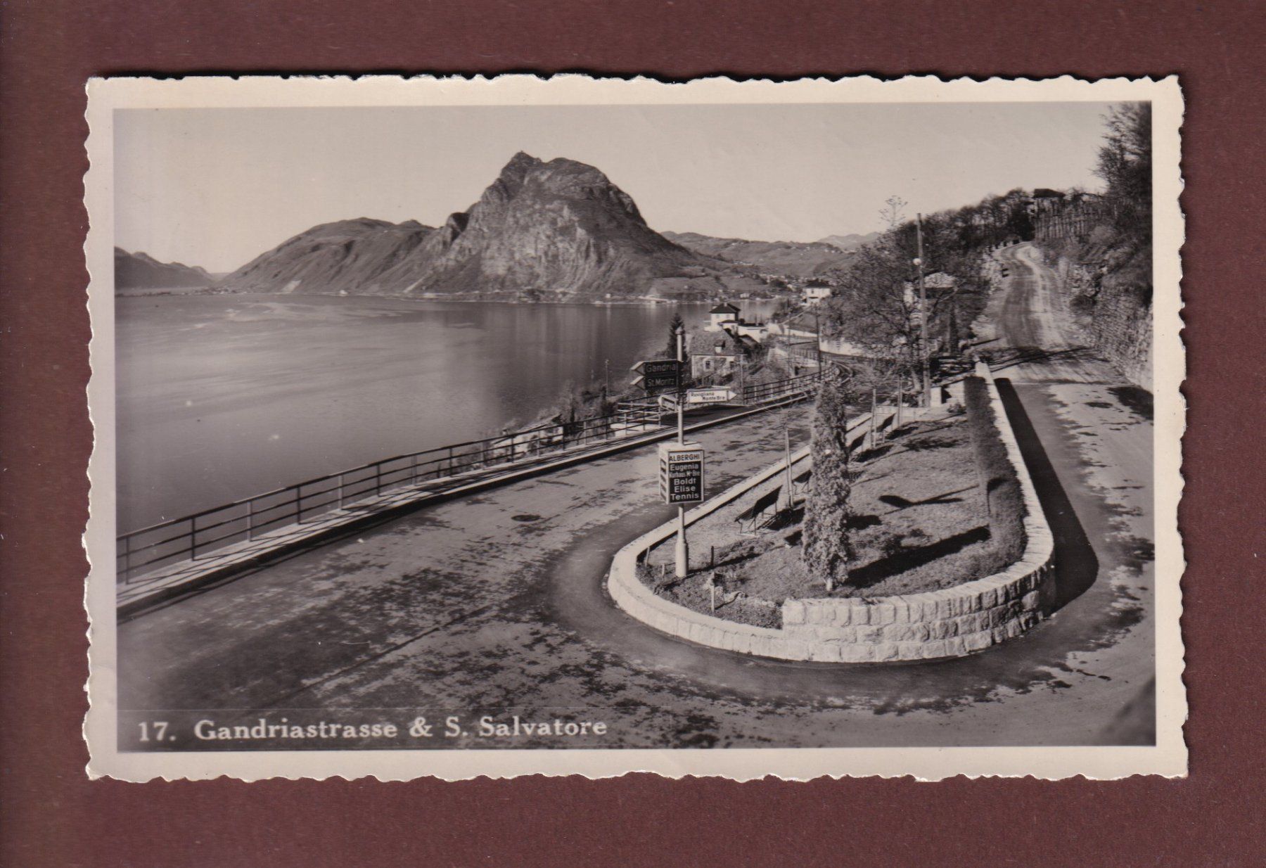 Cartoline postali: LUGANO - Gandriastrasse - 1944 – Usato da Pully venduto da nicecards
