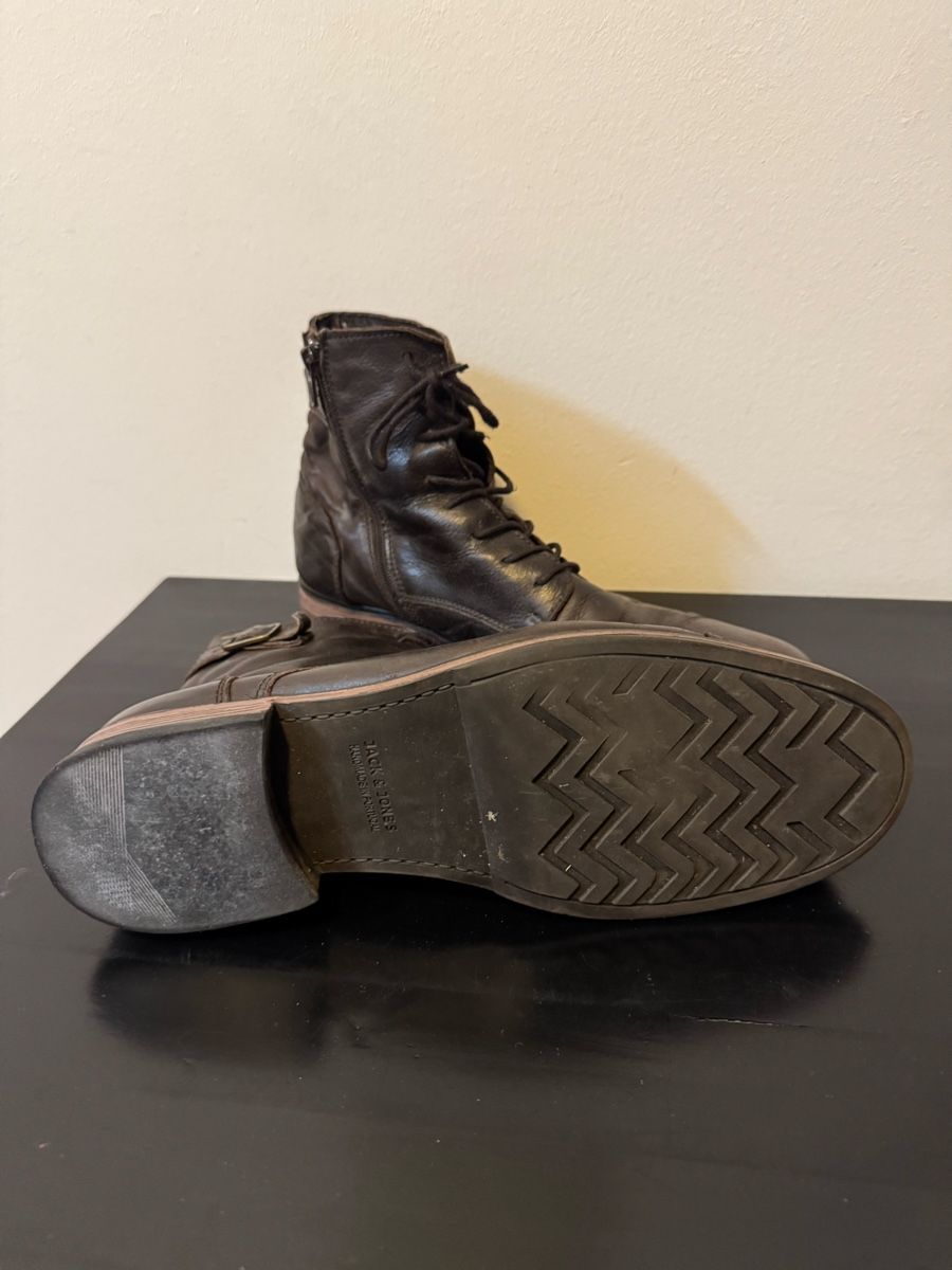 Jack & Jones Scarpe da uomo: Jack & Jones Leather Boots Brown, Size 44 – Usato da Zürich venduto da AninANILOKIN 2