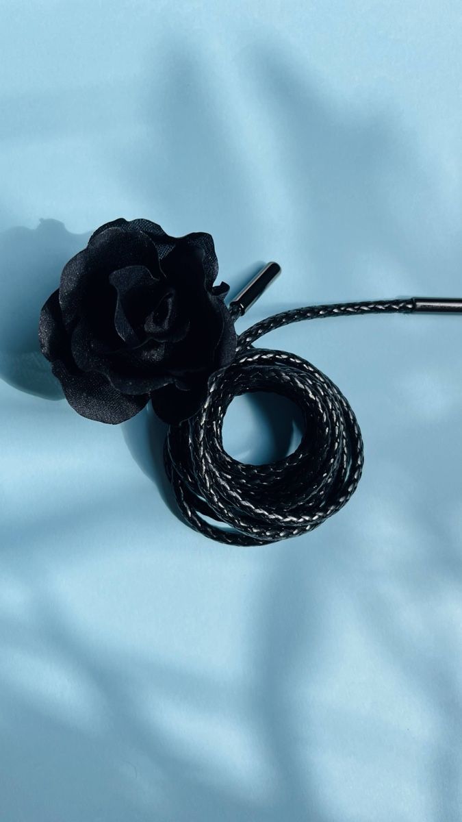 Ketten: NEW BLACK FLOWER LEATHER CHOKER – Neu (gemäss Beschreibung) aus Lugano von yul_fhg2 3