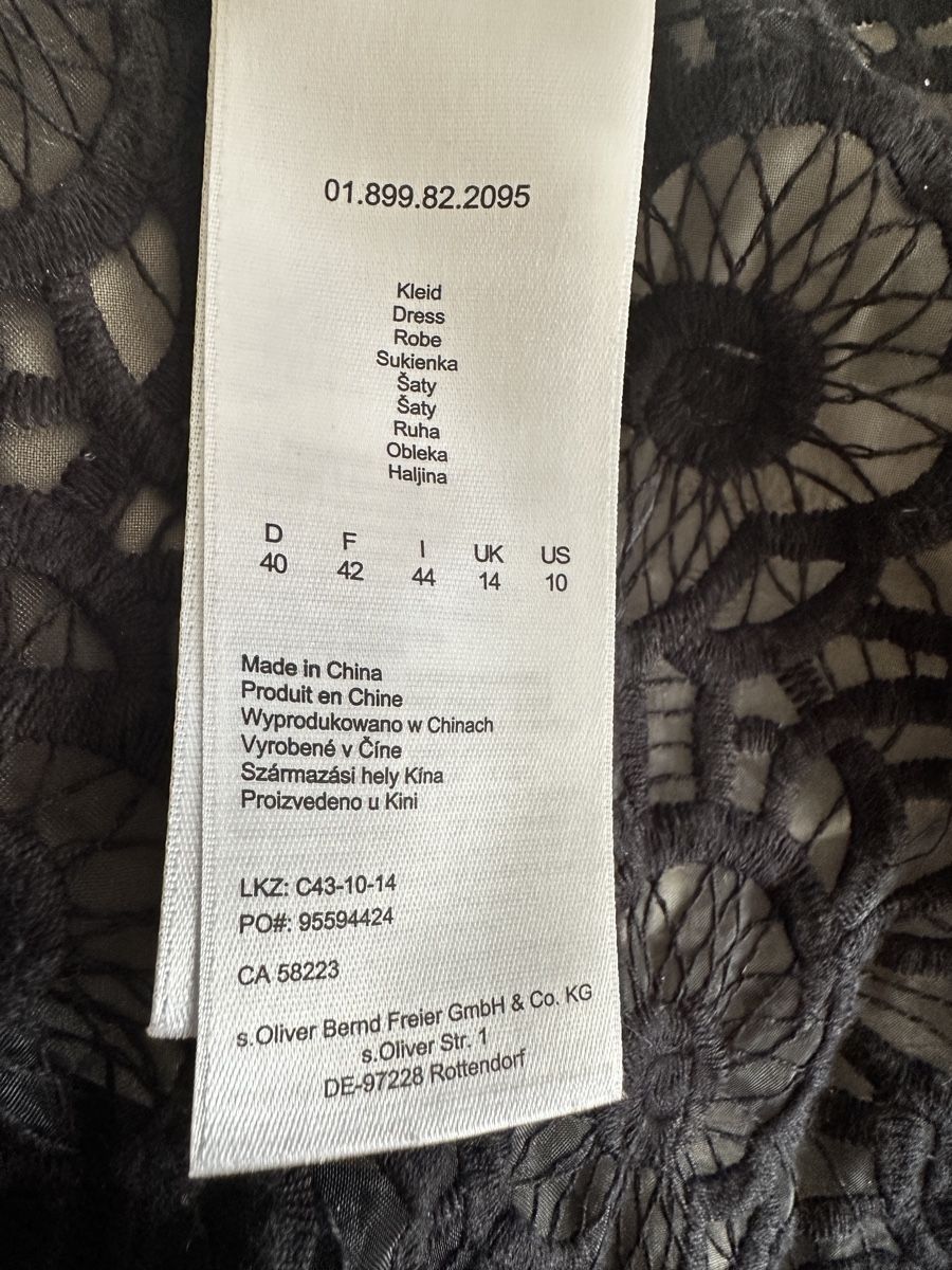 S.Oliver Kleider: s.Oliver Premium Spitzenkleid Schwarz – Gebraucht aus Zürich von acquadel 4