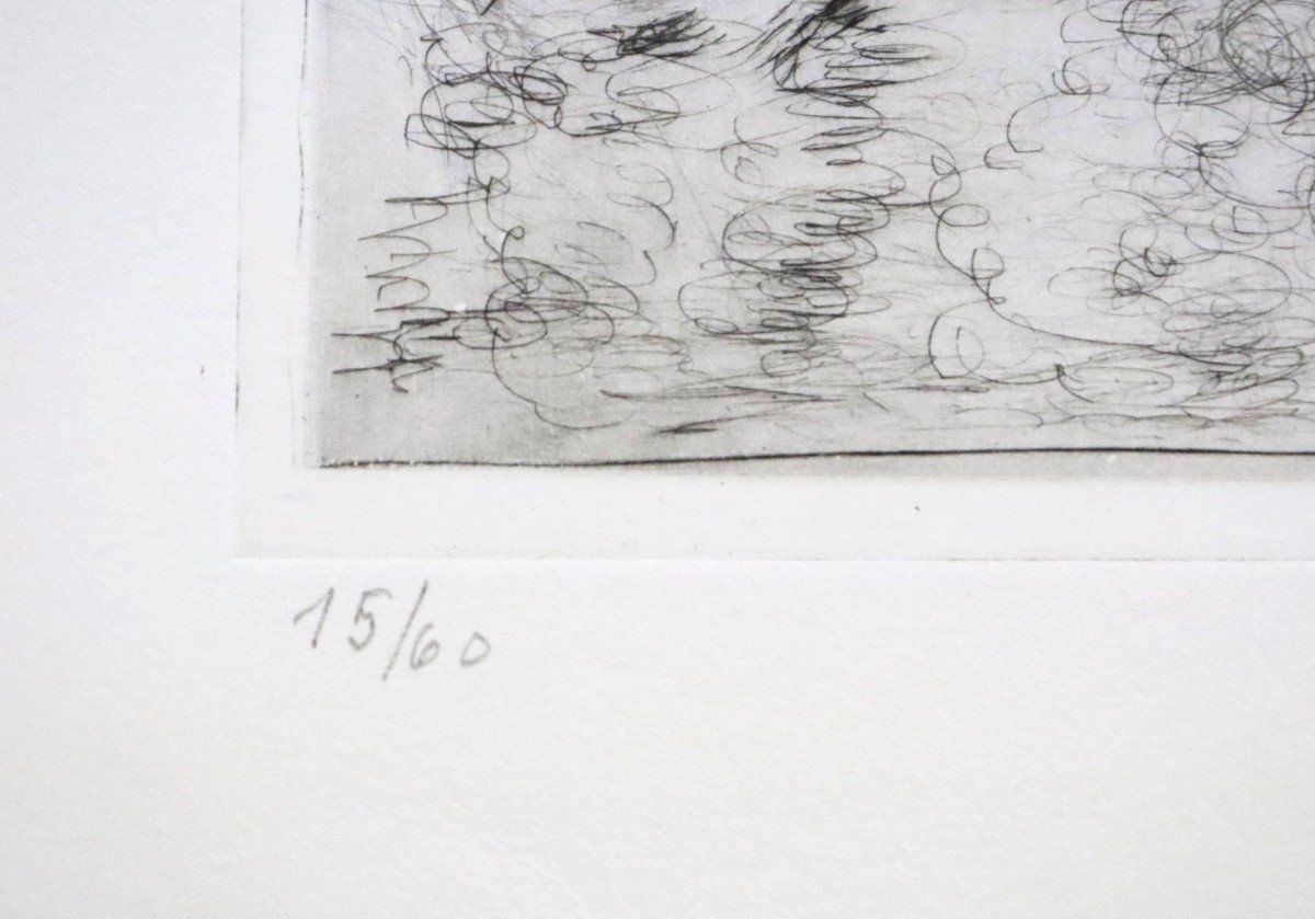 Gemälde: Albert Lindegger "Lindi" 1904-1991, Radierung, handsigniert – Gebraucht aus Zug von Kunst-Fundgrube 3