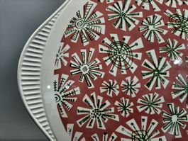 Vintage 50er 60er Keramik Kuchenplatte Mid Century Torte