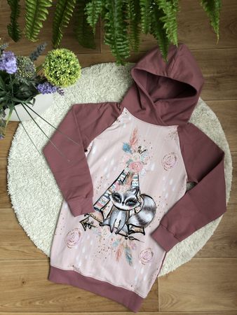 HANDMADE Mädchen Hoodie Gr. 122/128 *1x getragen 
