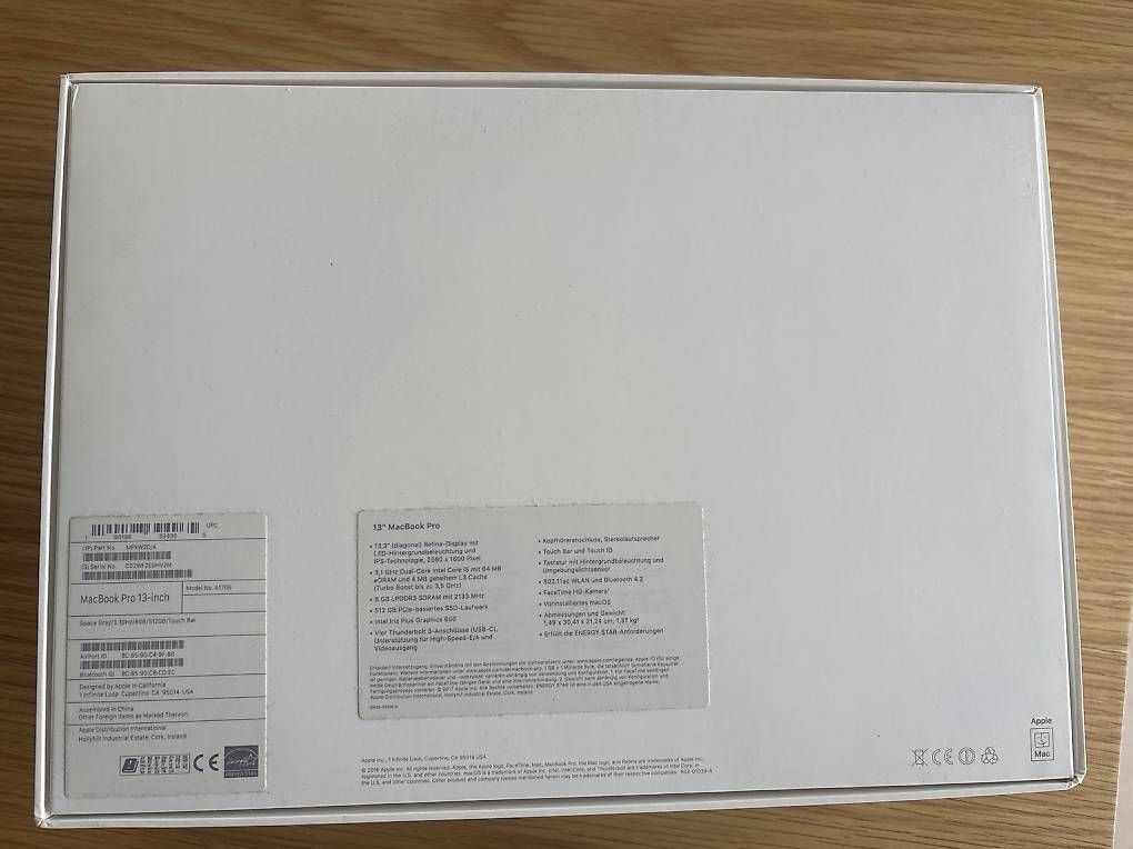 Apple Notebook: MacBook Pro 13" (2017) 500GB A1706 – Usato da Zürich venduto da car_9sdb 1