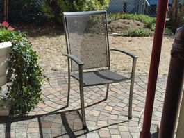 4er-Set hochwertige Gartenstühle aus Metall