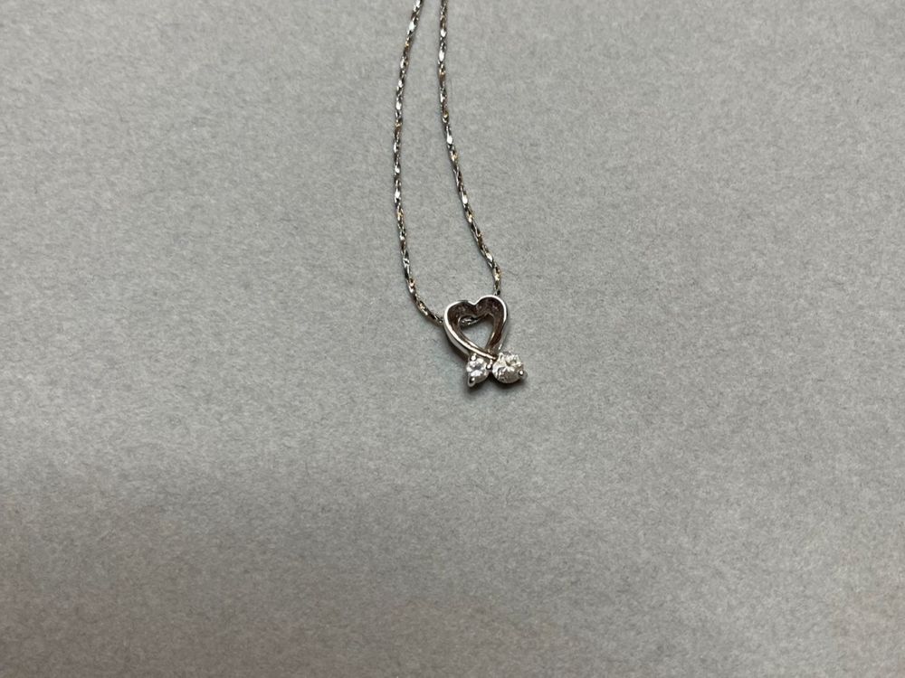 Collier En Argent Rhodié Chaîne Avec Pendentif Coeur Et Symbole Infini 405cm $$$$033069