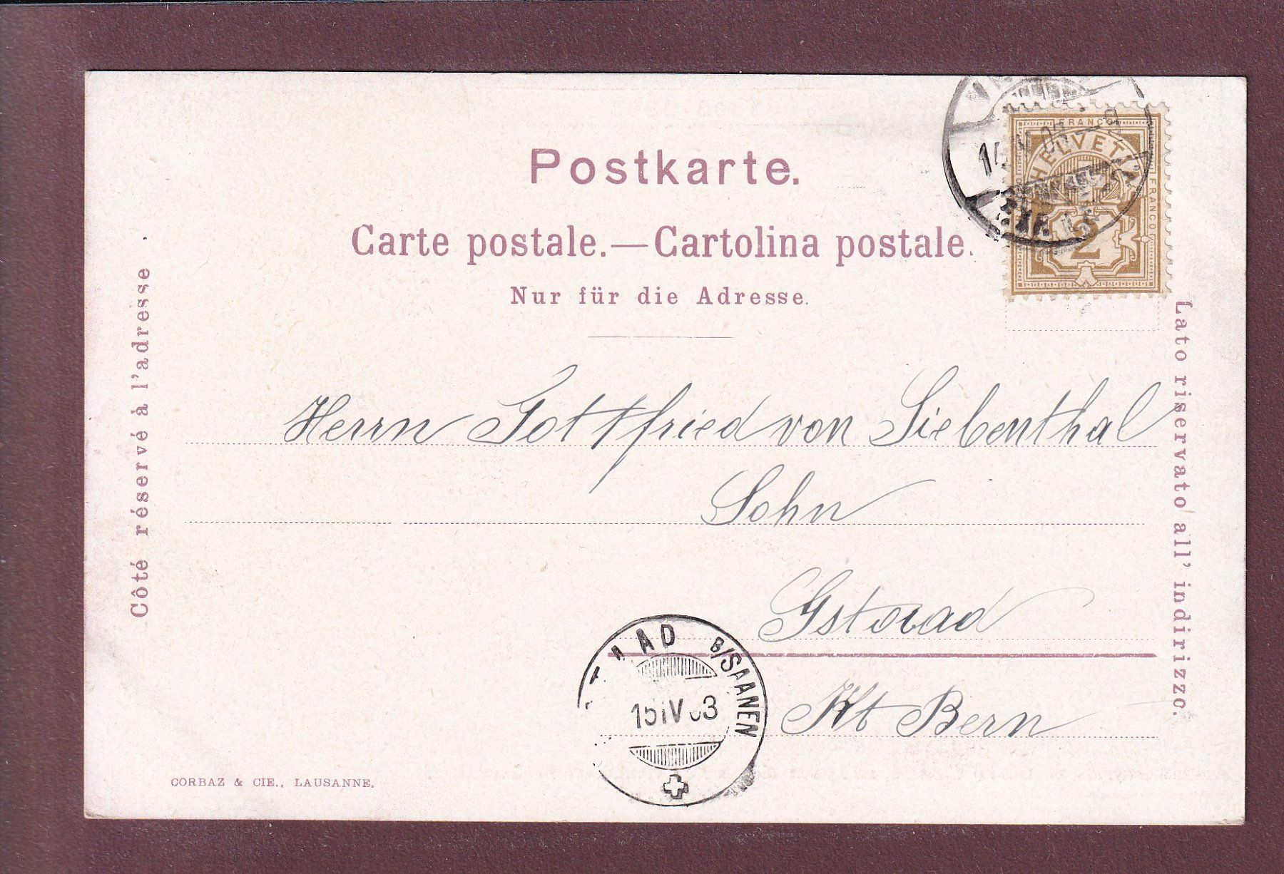 Ansichtskarten: LAUSANNE - Assermentation du Grand Conseil - 1903 – Gebraucht aus Pully von nicecards 1