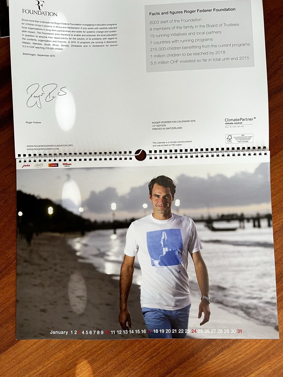 Calendari: Roger Federer Kalender – Usato da Kloten venduto da pae_wq5j 4