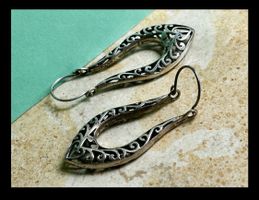 Kreolen Ornament 5.5cm lang ( Rarität )