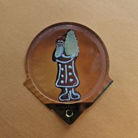 Kaffee-Rahm Deckeli, Santa Claus mit Baum