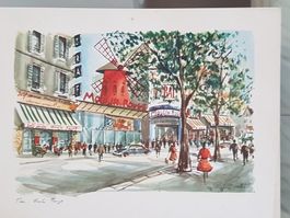 Claude Ducollet Lithographie – Paris, Moulin Rouge