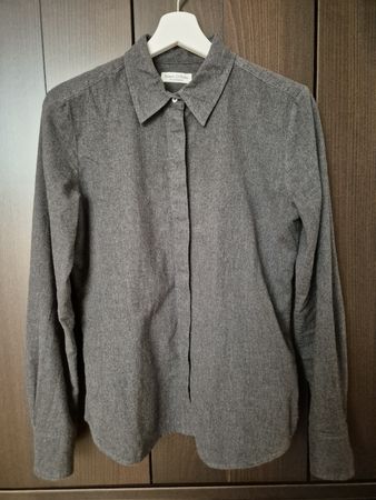 Marc O'Polo Damen Flanell Hemd / Bluse – Grau – Gr. 36