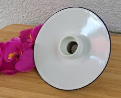 Vintage Stalllampe Kellerlampe Emaille 70er Jahre 
