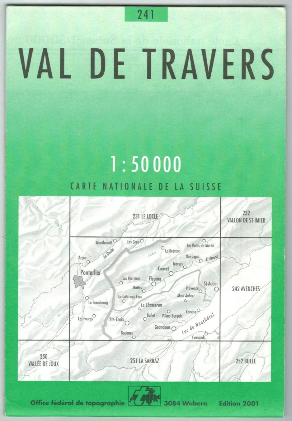 Cartine & Atlanti: Landkarte Val de Travers 2001 – Usato da Zürich venduto da tol_b7c7