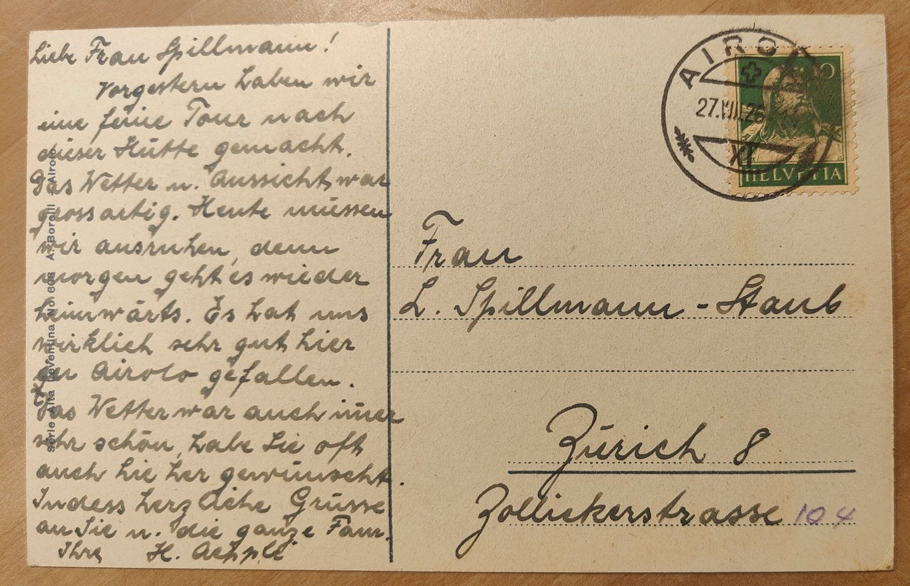 Ansichtskarten: Cadlimo Hütte um 1925 – Gebraucht aus St. Erhard von Chaeferli6 1