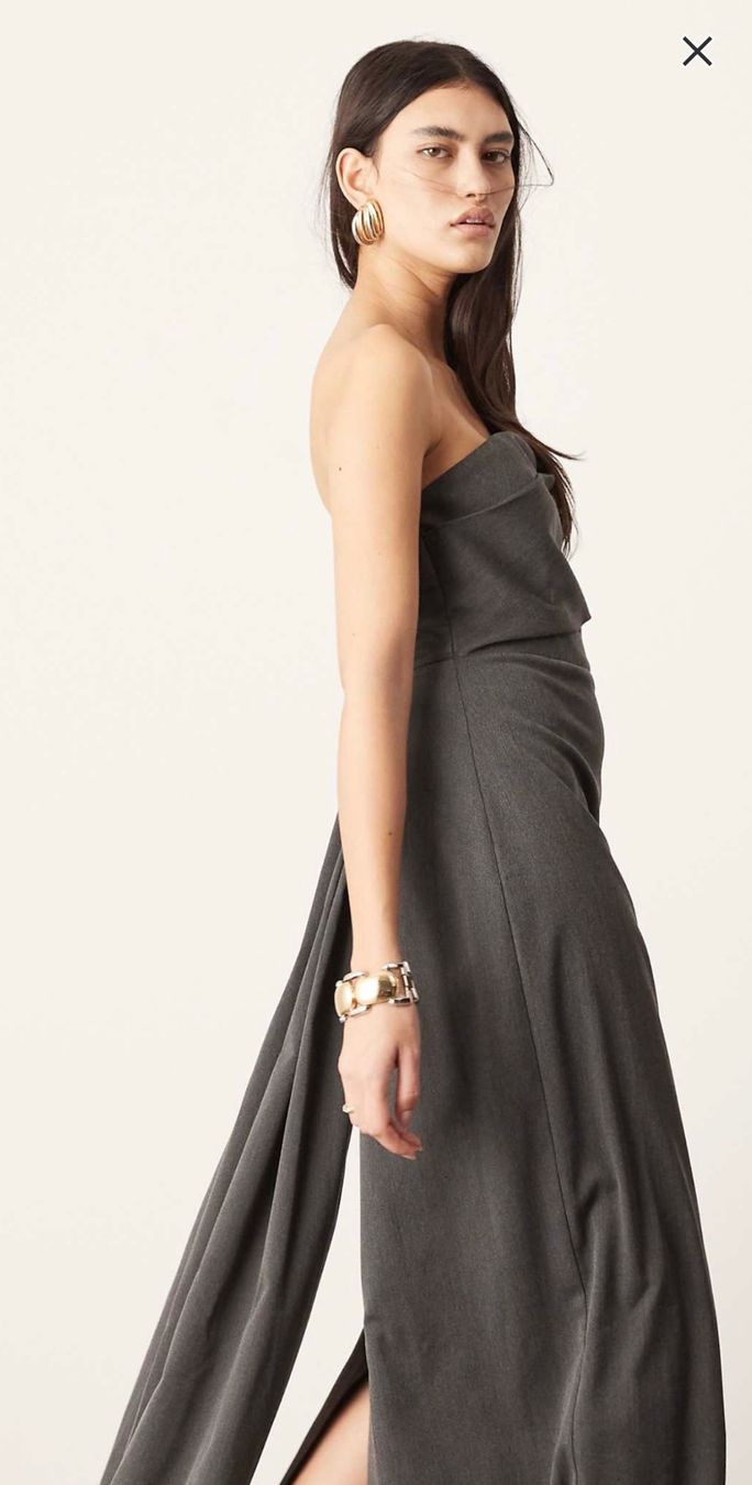 Asos Vestiti: ASOS EDITION Abendkleid in Anthrazit, Gr. 36 – Usato da Klingnau venduto da Vdado 2