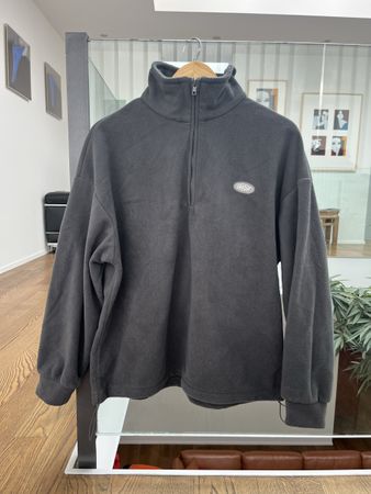 Fleecepullover Gr. S Anthrazit Stehkragen Reissverschluss 