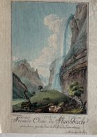 Caspar Wolf (1735-1783), Radierung, Aquatinta, Staubbach TOP