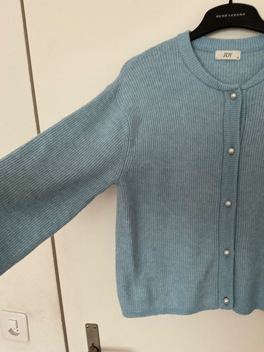 Giacche: JACQUELINE DE YONG Strickjacke Gr M hellblau – Nuovo (secondo la descrizione) da Urdorf venduto da alda02 2