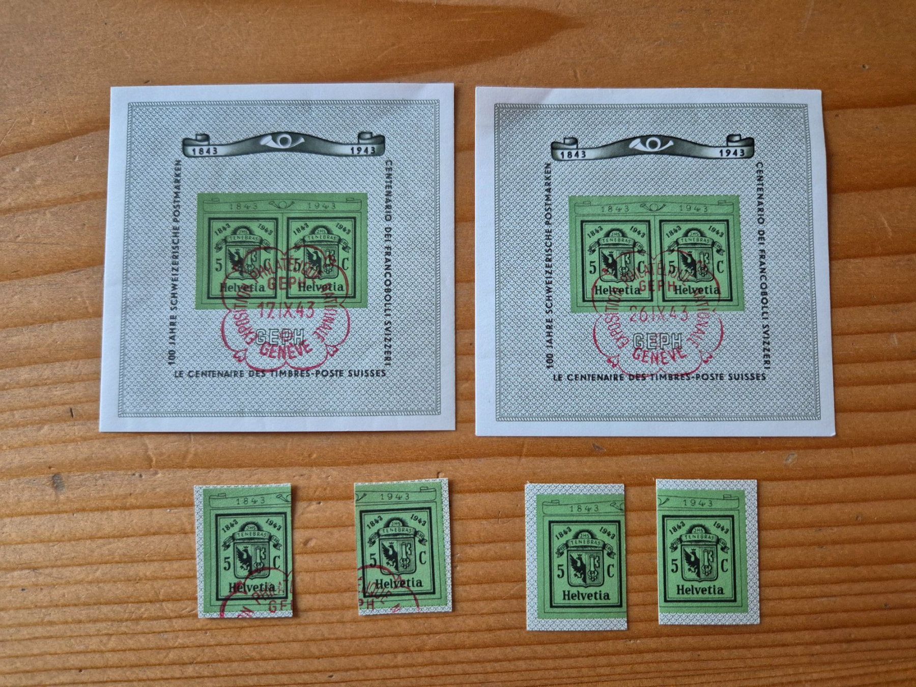 Tutti i francobolli: CH-Briefmarken Block und Ausschnitte **/o Karte E3 gem.Bild – Usato da Oberuzwil venduto da ceeg7