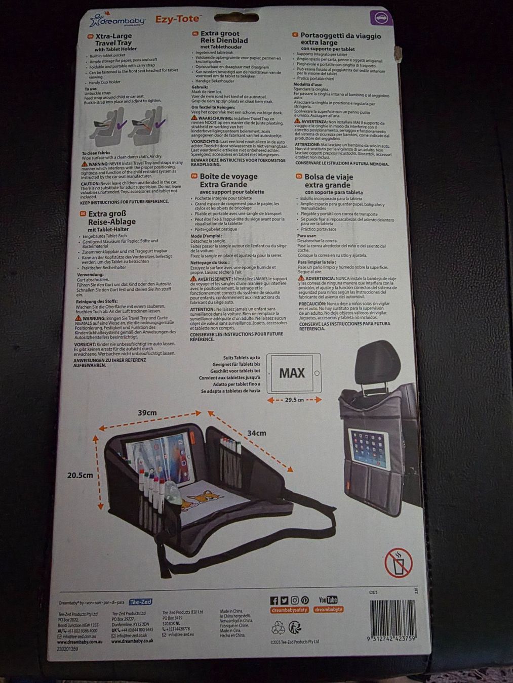 Supporti a parete: Kinder Reiseablage für Auto mit Tablethalter – Nuovo e nell'imballaggio originale da Wikon venduto da Speedy_li 1