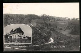 St. Chrischona, Ortsansicht mit Landstra