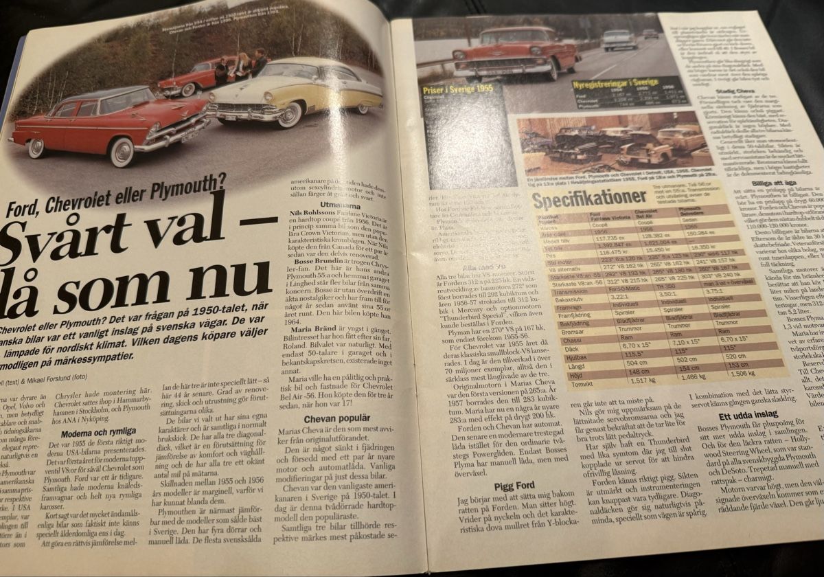 Riviste & Magazine: Nostalgia/ Schwedische Oldtimerzeitschrift 1999 – Usato da hunzenschwil venduto da Oldipark 5